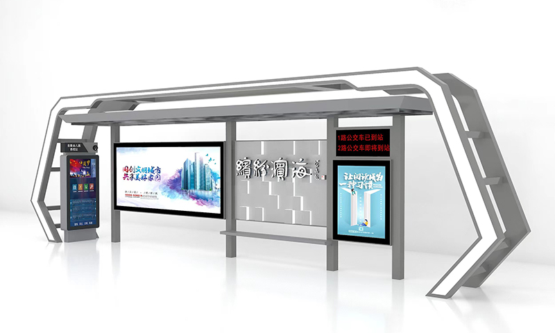 鹽城現(xiàn)代款候車亭發(fā)貨案例